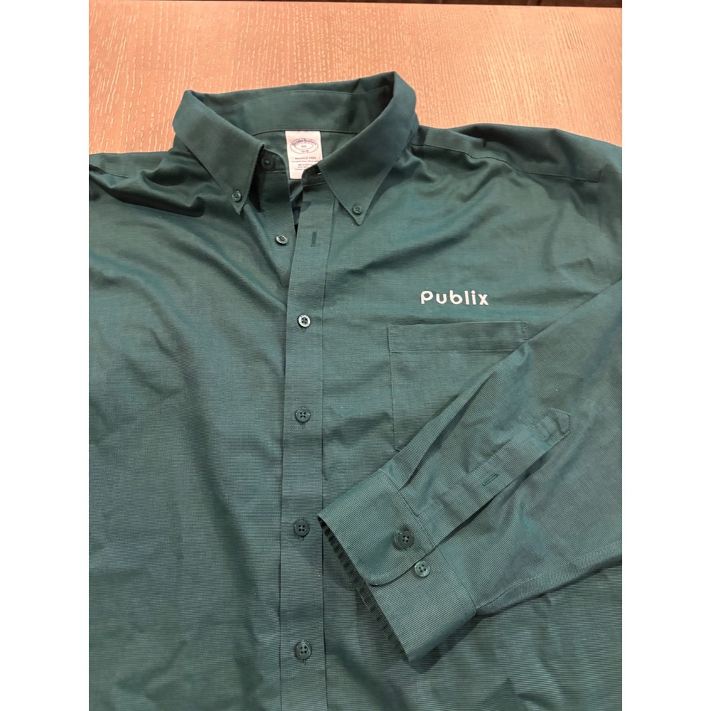 Brooks Brothers‎ 1818 Publix Uniform Button Front Shirt Men's 4XL Green EUC